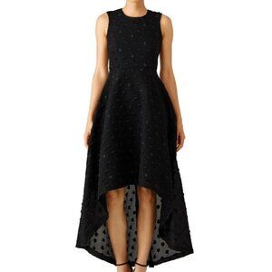 Hunter Bell Black Sparkle Dot Dress Women Size 4 Sleeveless Gown